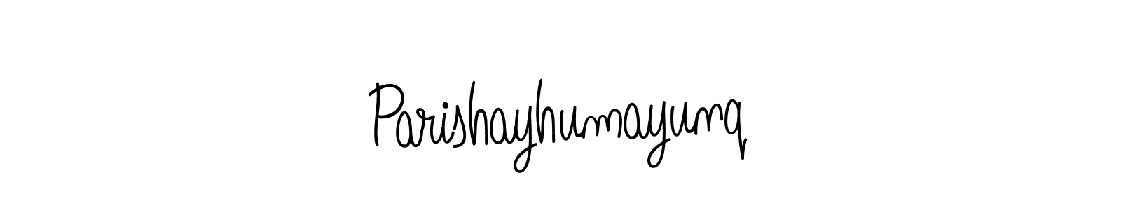 The best way (Angelique-Rose-font-FFP) to make a short signature is to pick only two or three words in your name. The name Parishayhumayunq include a total of six letters. For converting this name. Parishayhumayunq signature style 5 images and pictures png