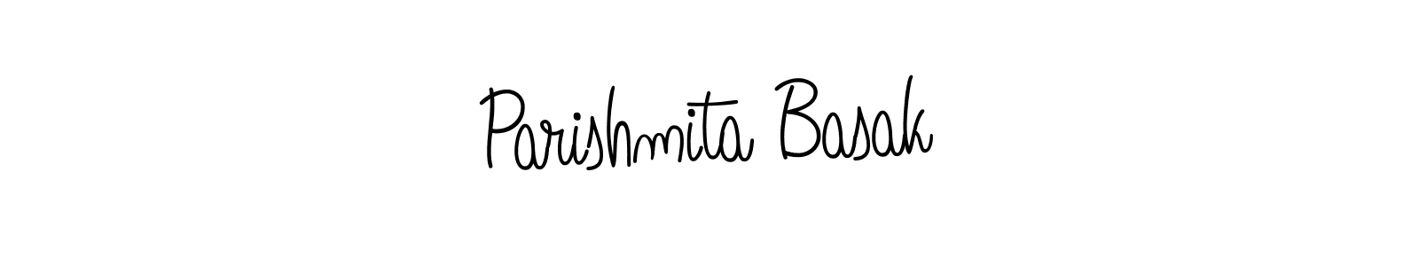 Parishmita Basak stylish signature style. Best Handwritten Sign (Angelique-Rose-font-FFP) for my name. Handwritten Signature Collection Ideas for my name Parishmita Basak. Parishmita Basak signature style 5 images and pictures png