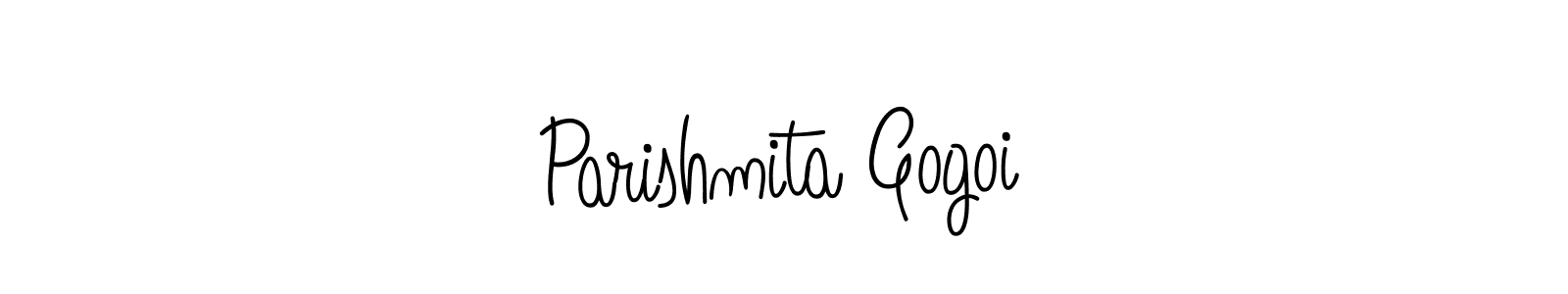 if you are searching for the best signature style for your name Parishmita Gogoi. so please give up your signature search. here we have designed multiple signature styles  using Angelique-Rose-font-FFP. Parishmita Gogoi signature style 5 images and pictures png