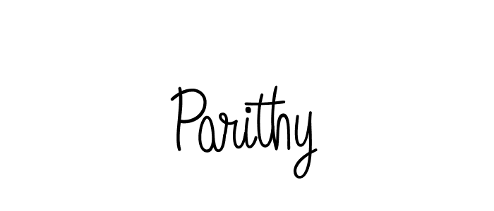 Design your own signature with our free online signature maker. With this signature software, you can create a handwritten (Angelique-Rose-font-FFP) signature for name Parithy. Parithy signature style 5 images and pictures png