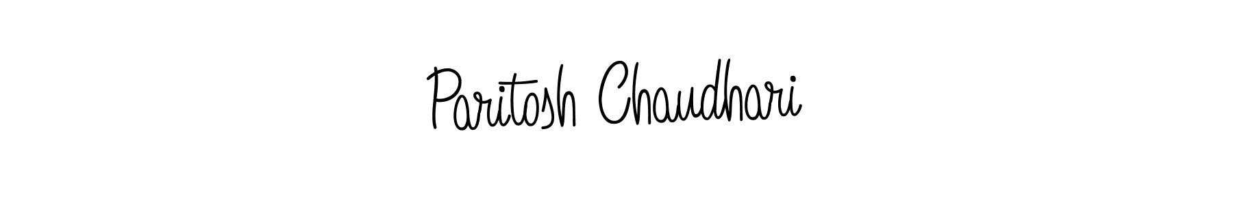 You should practise on your own different ways (Angelique-Rose-font-FFP) to write your name (Paritosh Chaudhari) in signature. don't let someone else do it for you. Paritosh Chaudhari signature style 5 images and pictures png