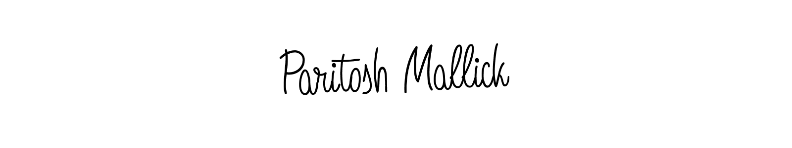 You should practise on your own different ways (Angelique-Rose-font-FFP) to write your name (Paritosh Mallick) in signature. don't let someone else do it for you. Paritosh Mallick signature style 5 images and pictures png