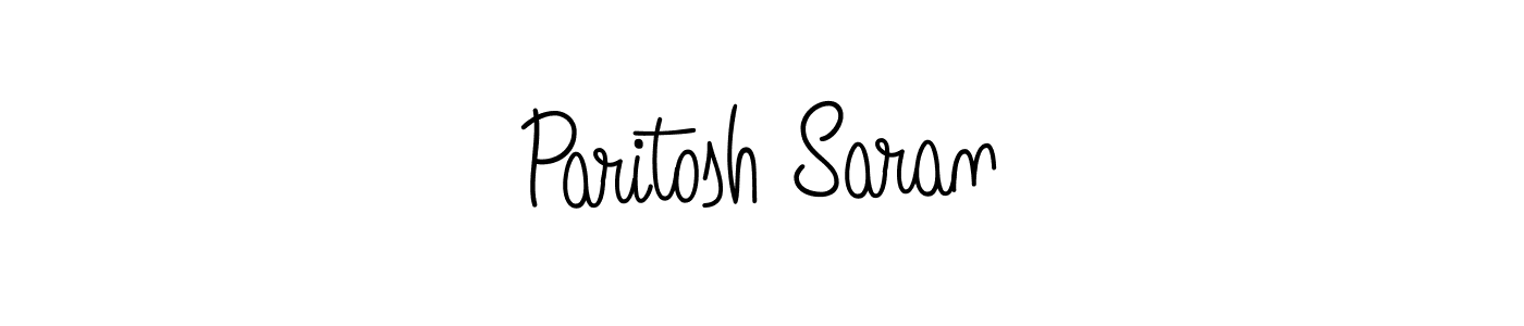 Make a beautiful signature design for name Paritosh Saran. With this signature (Angelique-Rose-font-FFP) style, you can create a handwritten signature for free. Paritosh Saran signature style 5 images and pictures png