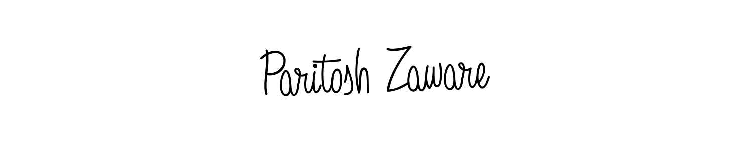 Design your own signature with our free online signature maker. With this signature software, you can create a handwritten (Angelique-Rose-font-FFP) signature for name Paritosh Zaware. Paritosh Zaware signature style 5 images and pictures png