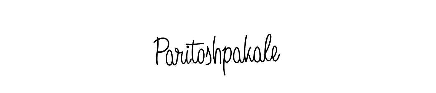 Use a signature maker to create a handwritten signature online. With this signature software, you can design (Angelique-Rose-font-FFP) your own signature for name Paritoshpakale. Paritoshpakale signature style 5 images and pictures png