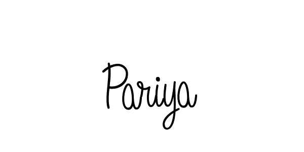 Design your own signature with our free online signature maker. With this signature software, you can create a handwritten (Angelique-Rose-font-FFP) signature for name Pariya. Pariya signature style 5 images and pictures png