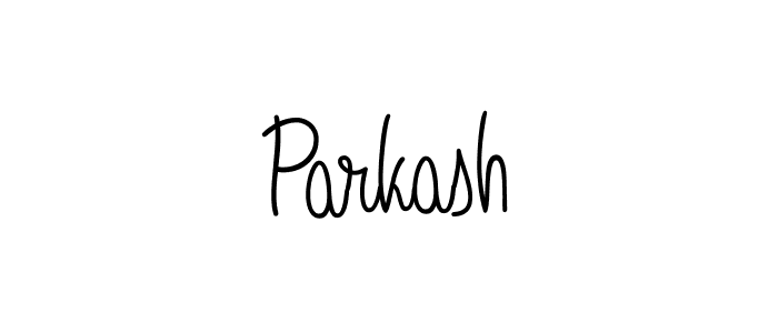 Make a beautiful signature design for name Parkash. With this signature (Angelique-Rose-font-FFP) style, you can create a handwritten signature for free. Parkash signature style 5 images and pictures png