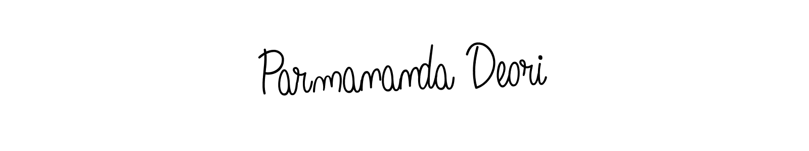 Design your own signature with our free online signature maker. With this signature software, you can create a handwritten (Angelique-Rose-font-FFP) signature for name Parmananda Deori. Parmananda Deori signature style 5 images and pictures png