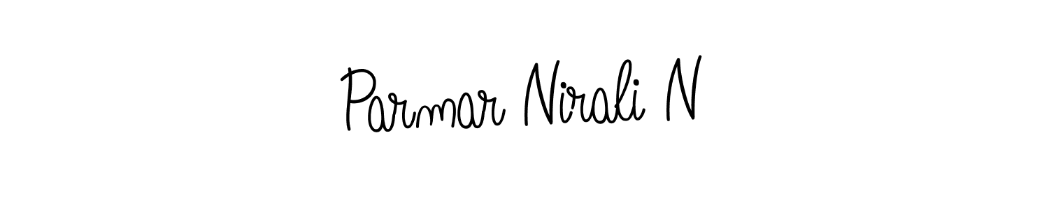 Also we have Parmar Nirali N name is the best signature style. Create professional handwritten signature collection using Angelique-Rose-font-FFP autograph style. Parmar Nirali N signature style 5 images and pictures png