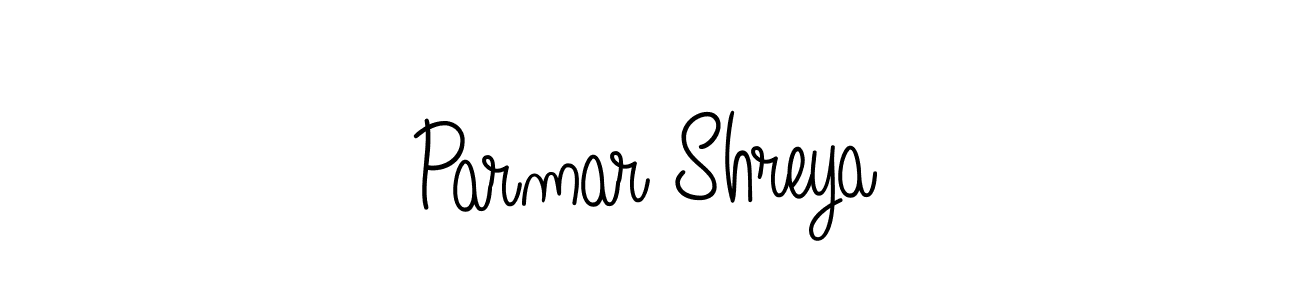 Design your own signature with our free online signature maker. With this signature software, you can create a handwritten (Angelique-Rose-font-FFP) signature for name Parmar Shreya. Parmar Shreya signature style 5 images and pictures png