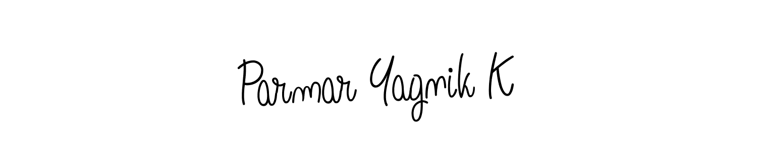 Parmar Yagnik K stylish signature style. Best Handwritten Sign (Angelique-Rose-font-FFP) for my name. Handwritten Signature Collection Ideas for my name Parmar Yagnik K. Parmar Yagnik K signature style 5 images and pictures png