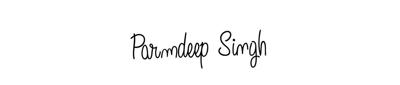 The best way (Angelique-Rose-font-FFP) to make a short signature is to pick only two or three words in your name. The name Parmdeep Singh include a total of six letters. For converting this name. Parmdeep Singh signature style 5 images and pictures png