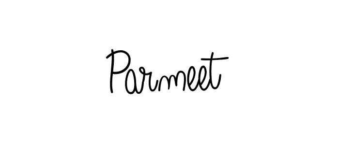 You should practise on your own different ways (Angelique-Rose-font-FFP) to write your name (Parmeet) in signature. don't let someone else do it for you. Parmeet signature style 5 images and pictures png