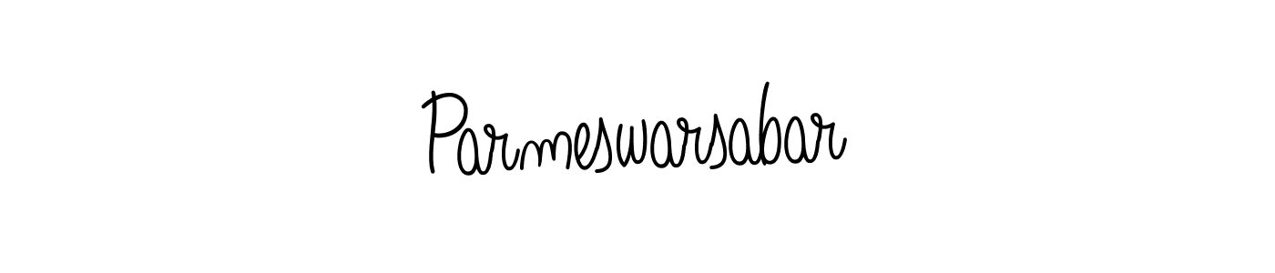 The best way (Angelique-Rose-font-FFP) to make a short signature is to pick only two or three words in your name. The name Parmeswarsabar include a total of six letters. For converting this name. Parmeswarsabar signature style 5 images and pictures png