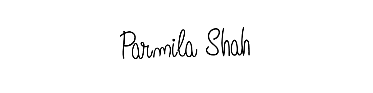 Parmila Shah stylish signature style. Best Handwritten Sign (Angelique-Rose-font-FFP) for my name. Handwritten Signature Collection Ideas for my name Parmila Shah. Parmila Shah signature style 5 images and pictures png