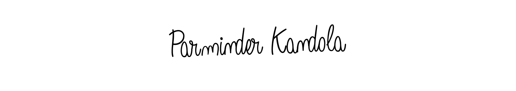 Design your own signature with our free online signature maker. With this signature software, you can create a handwritten (Angelique-Rose-font-FFP) signature for name Parminder Kandola. Parminder Kandola signature style 5 images and pictures png