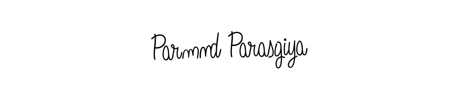 Use a signature maker to create a handwritten signature online. With this signature software, you can design (Angelique-Rose-font-FFP) your own signature for name Parmnd Parasgiya. Parmnd Parasgiya signature style 5 images and pictures png