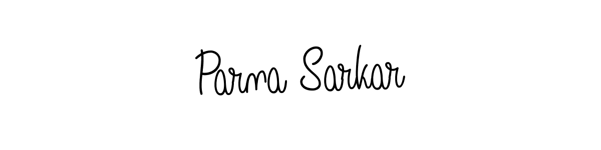 Make a beautiful signature design for name Parna Sarkar. With this signature (Angelique-Rose-font-FFP) style, you can create a handwritten signature for free. Parna Sarkar signature style 5 images and pictures png