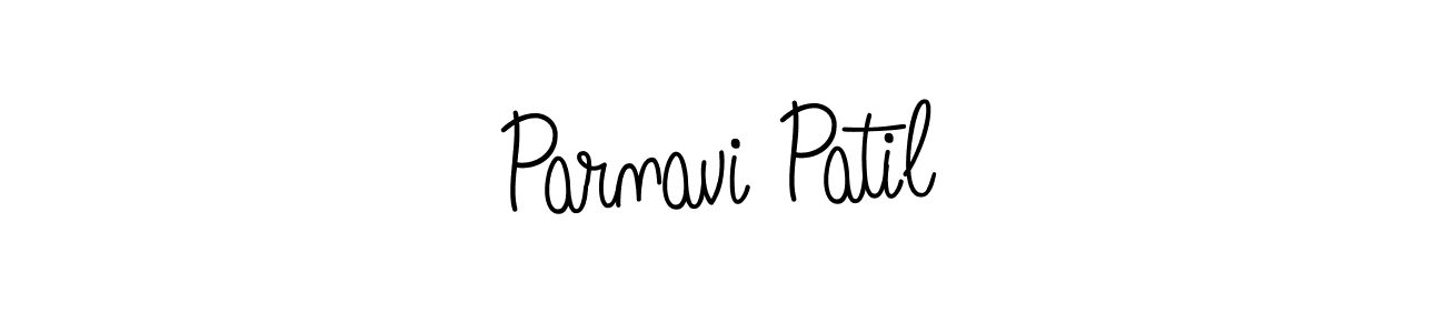 Parnavi Patil stylish signature style. Best Handwritten Sign (Angelique-Rose-font-FFP) for my name. Handwritten Signature Collection Ideas for my name Parnavi Patil. Parnavi Patil signature style 5 images and pictures png