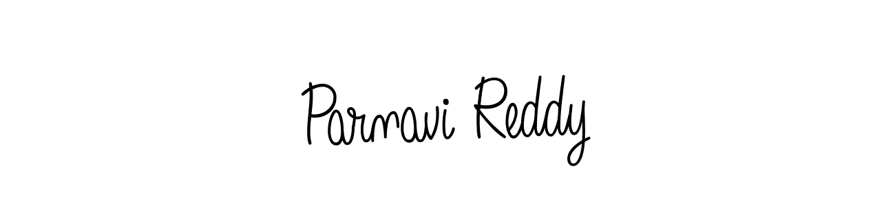 How to make Parnavi Reddy name signature. Use Angelique-Rose-font-FFP style for creating short signs online. This is the latest handwritten sign. Parnavi Reddy signature style 5 images and pictures png
