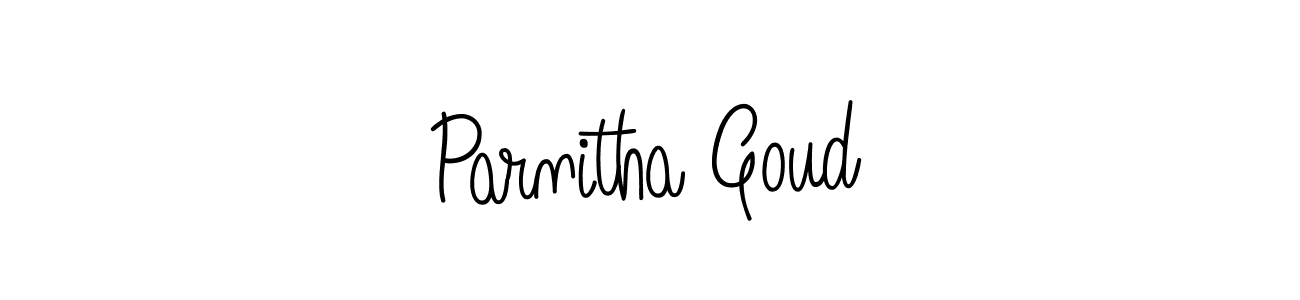 Create a beautiful signature design for name Parnitha Goud. With this signature (Angelique-Rose-font-FFP) fonts, you can make a handwritten signature for free. Parnitha Goud signature style 5 images and pictures png