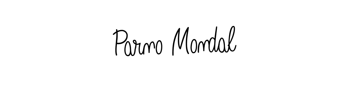 You should practise on your own different ways (Angelique-Rose-font-FFP) to write your name (Parno Mondal) in signature. don't let someone else do it for you. Parno Mondal signature style 5 images and pictures png