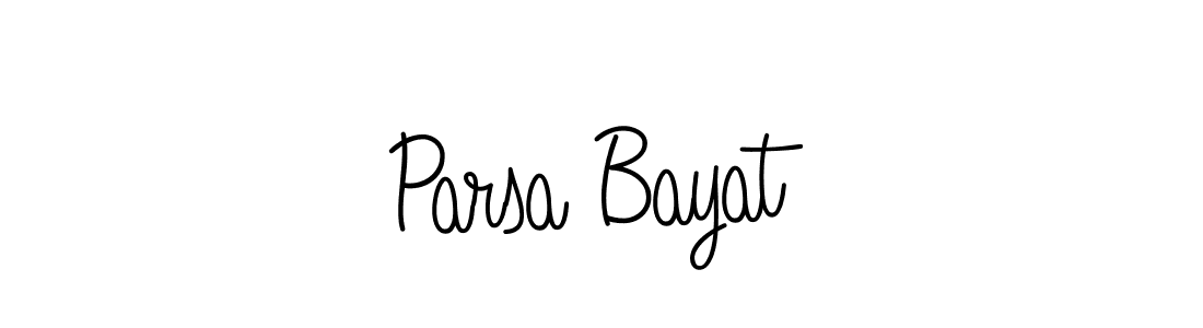 Similarly Angelique-Rose-font-FFP is the best handwritten signature design. Signature creator online .You can use it as an online autograph creator for name Parsa Bayat. Parsa Bayat signature style 5 images and pictures png