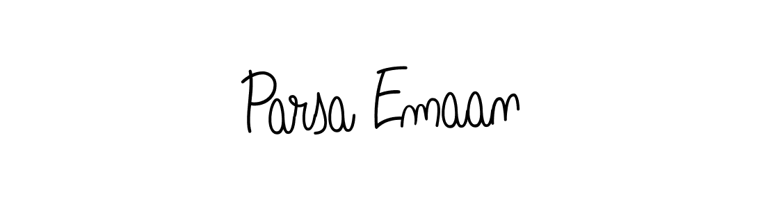 It looks lik you need a new signature style for name Parsa Emaan. Design unique handwritten (Angelique-Rose-font-FFP) signature with our free signature maker in just a few clicks. Parsa Emaan signature style 5 images and pictures png