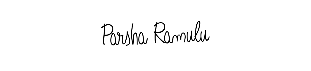 Best and Professional Signature Style for Parsha Ramulu. Angelique-Rose-font-FFP Best Signature Style Collection. Parsha Ramulu signature style 5 images and pictures png