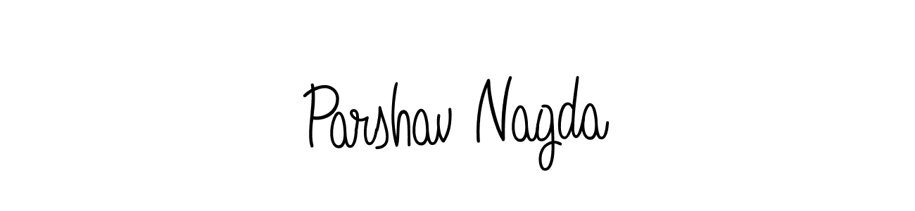 You should practise on your own different ways (Angelique-Rose-font-FFP) to write your name (Parshav Nagda) in signature. don't let someone else do it for you. Parshav Nagda signature style 5 images and pictures png