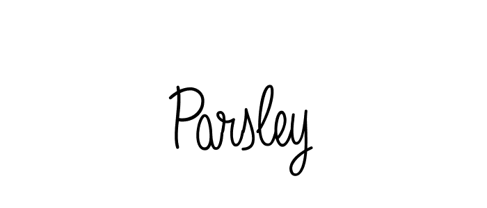 Use a signature maker to create a handwritten signature online. With this signature software, you can design (Angelique-Rose-font-FFP) your own signature for name Parsley. Parsley signature style 5 images and pictures png