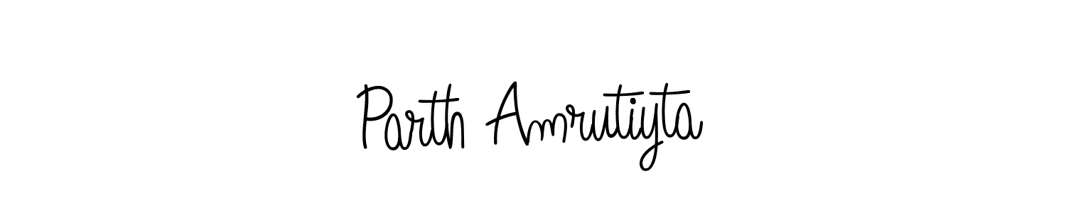 Use a signature maker to create a handwritten signature online. With this signature software, you can design (Angelique-Rose-font-FFP) your own signature for name Parth Amrutiyta. Parth Amrutiyta signature style 5 images and pictures png