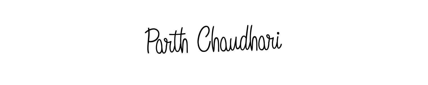 Design your own signature with our free online signature maker. With this signature software, you can create a handwritten (Angelique-Rose-font-FFP) signature for name Parth Chaudhari. Parth Chaudhari signature style 5 images and pictures png