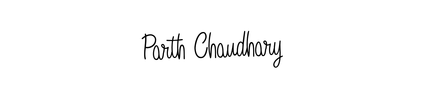 Parth Chaudhary stylish signature style. Best Handwritten Sign (Angelique-Rose-font-FFP) for my name. Handwritten Signature Collection Ideas for my name Parth Chaudhary. Parth Chaudhary signature style 5 images and pictures png