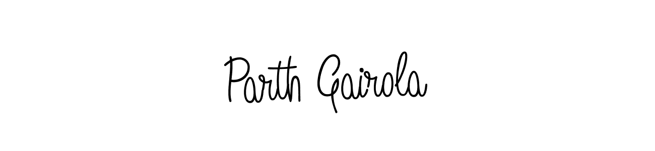 Also we have Parth Gairola name is the best signature style. Create professional handwritten signature collection using Angelique-Rose-font-FFP autograph style. Parth Gairola signature style 5 images and pictures png