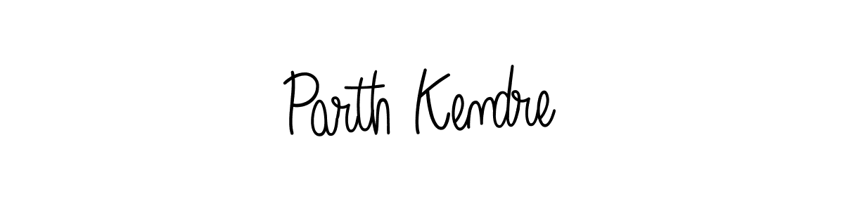 How to make Parth Kendre name signature. Use Angelique-Rose-font-FFP style for creating short signs online. This is the latest handwritten sign. Parth Kendre signature style 5 images and pictures png