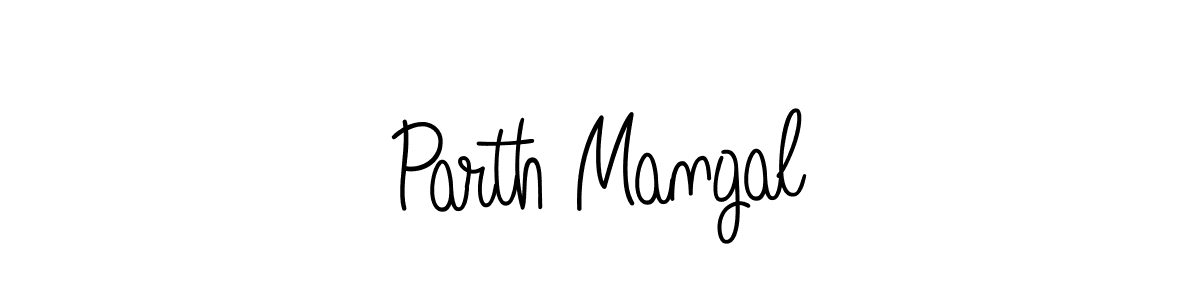 You should practise on your own different ways (Angelique-Rose-font-FFP) to write your name (Parth Mangal) in signature. don't let someone else do it for you. Parth Mangal signature style 5 images and pictures png