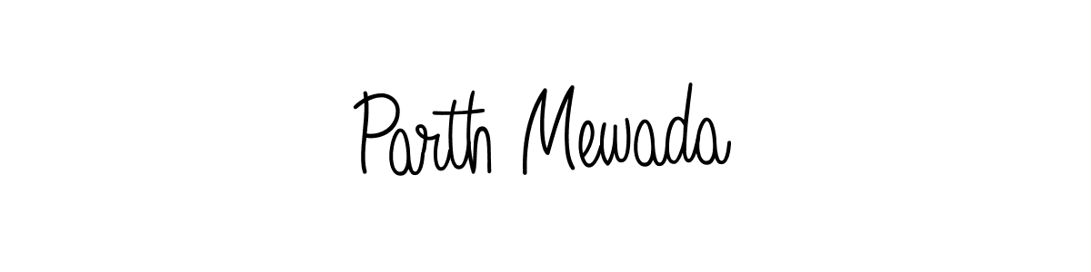 Make a beautiful signature design for name Parth Mewada. With this signature (Angelique-Rose-font-FFP) style, you can create a handwritten signature for free. Parth Mewada signature style 5 images and pictures png