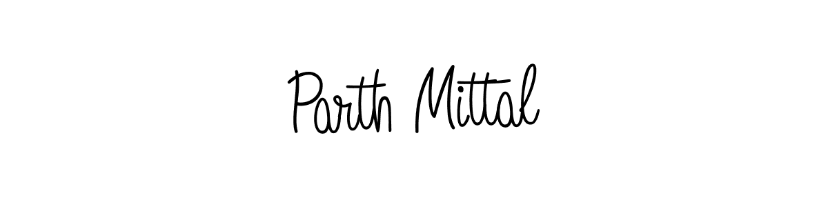 How to make Parth Mittal name signature. Use Angelique-Rose-font-FFP style for creating short signs online. This is the latest handwritten sign. Parth Mittal signature style 5 images and pictures png