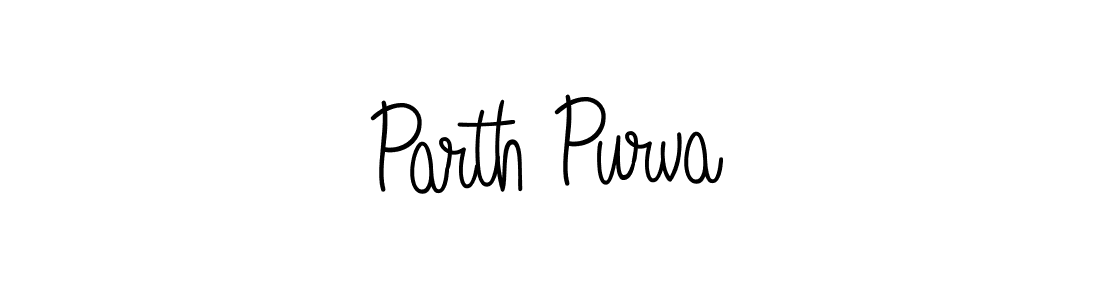 Make a beautiful signature design for name Parth Purva. With this signature (Angelique-Rose-font-FFP) style, you can create a handwritten signature for free. Parth Purva signature style 5 images and pictures png