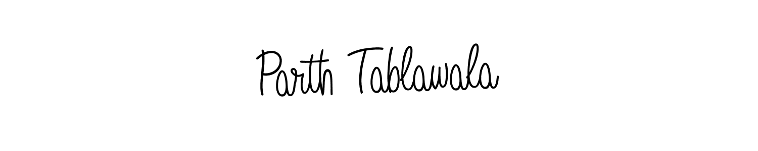 Parth Tablawala stylish signature style. Best Handwritten Sign (Angelique-Rose-font-FFP) for my name. Handwritten Signature Collection Ideas for my name Parth Tablawala. Parth Tablawala signature style 5 images and pictures png