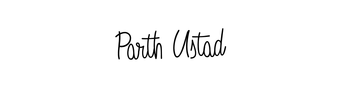 Use a signature maker to create a handwritten signature online. With this signature software, you can design (Angelique-Rose-font-FFP) your own signature for name Parth Ustad. Parth Ustad signature style 5 images and pictures png