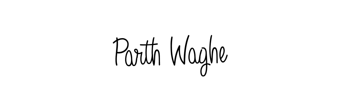 The best way (Angelique-Rose-font-FFP) to make a short signature is to pick only two or three words in your name. The name Parth Waghe include a total of six letters. For converting this name. Parth Waghe signature style 5 images and pictures png