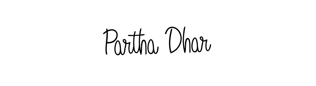 Partha Dhar stylish signature style. Best Handwritten Sign (Angelique-Rose-font-FFP) for my name. Handwritten Signature Collection Ideas for my name Partha Dhar. Partha Dhar signature style 5 images and pictures png
