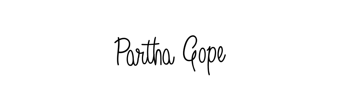 Angelique-Rose-font-FFP is a professional signature style that is perfect for those who want to add a touch of class to their signature. It is also a great choice for those who want to make their signature more unique. Get Partha Gope name to fancy signature for free. Partha Gope signature style 5 images and pictures png