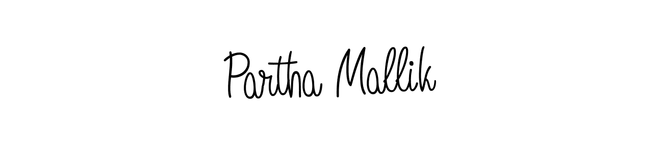 The best way (Angelique-Rose-font-FFP) to make a short signature is to pick only two or three words in your name. The name Partha Mallik include a total of six letters. For converting this name. Partha Mallik signature style 5 images and pictures png