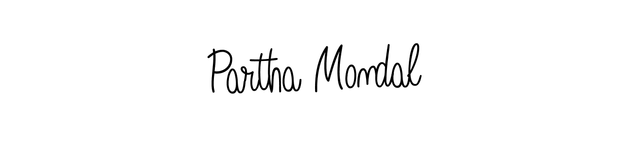 Create a beautiful signature design for name Partha Mondal. With this signature (Angelique-Rose-font-FFP) fonts, you can make a handwritten signature for free. Partha Mondal signature style 5 images and pictures png