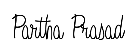 Make a beautiful signature design for name Partha Prasad. With this signature (Angelique-Rose-font-FFP) style, you can create a handwritten signature for free. Partha Prasad signature style 5 images and pictures png