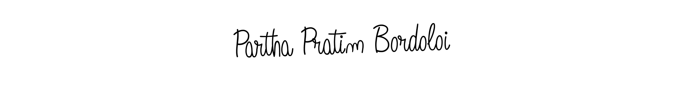 The best way (Angelique-Rose-font-FFP) to make a short signature is to pick only two or three words in your name. The name Partha Pratim Bordoloi include a total of six letters. For converting this name. Partha Pratim Bordoloi signature style 5 images and pictures png