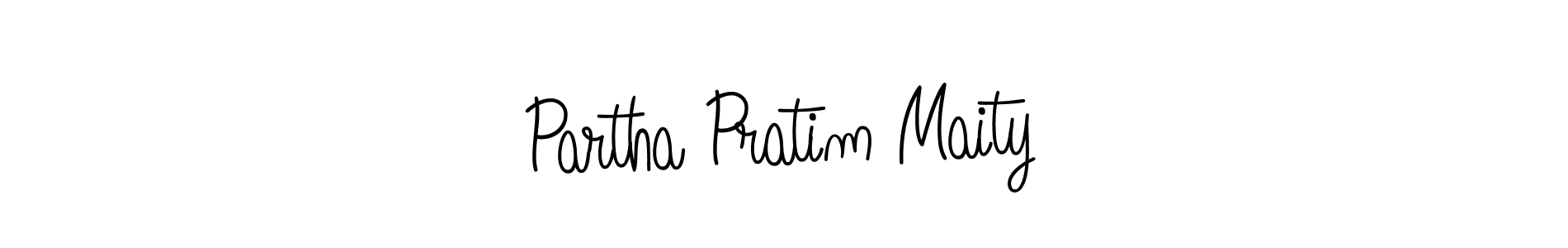 The best way (Angelique-Rose-font-FFP) to make a short signature is to pick only two or three words in your name. The name Partha Pratim Maity include a total of six letters. For converting this name. Partha Pratim Maity signature style 5 images and pictures png